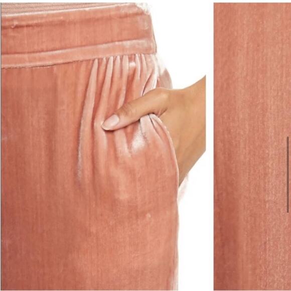 Alice + Olivia Racquel Pink Crushed Velvet Pants - Picture 10 of 10